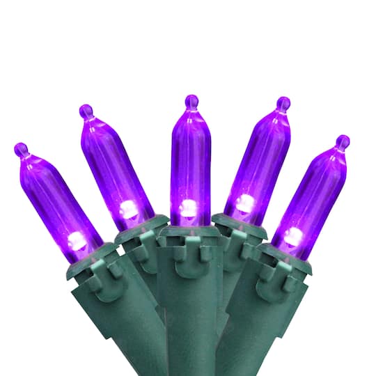 50ct. LED Mini Christmas String Lights with Green Wire